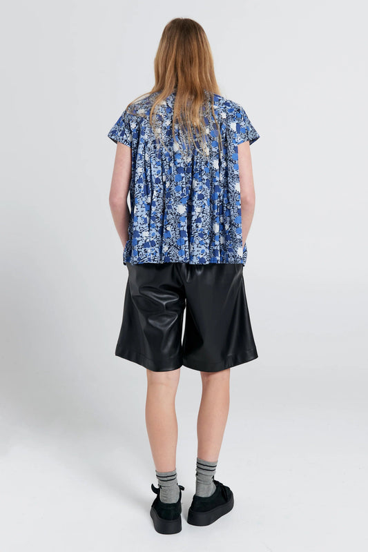 Karen Walker | Furrow Sleeveless Shirt | Blue Multi | Palm Boutique
