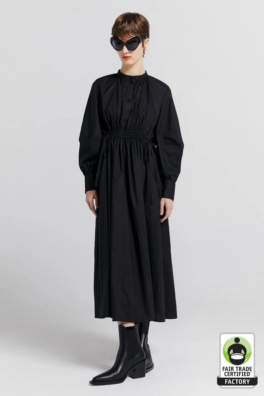 Karen Walker | Hiruma Organic Cotton Shirt Dress | Black | Palm Boutique