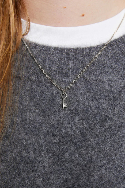 Karen Walker Jewellery | Monogram Key Necklace | Silver | Palm Boutique