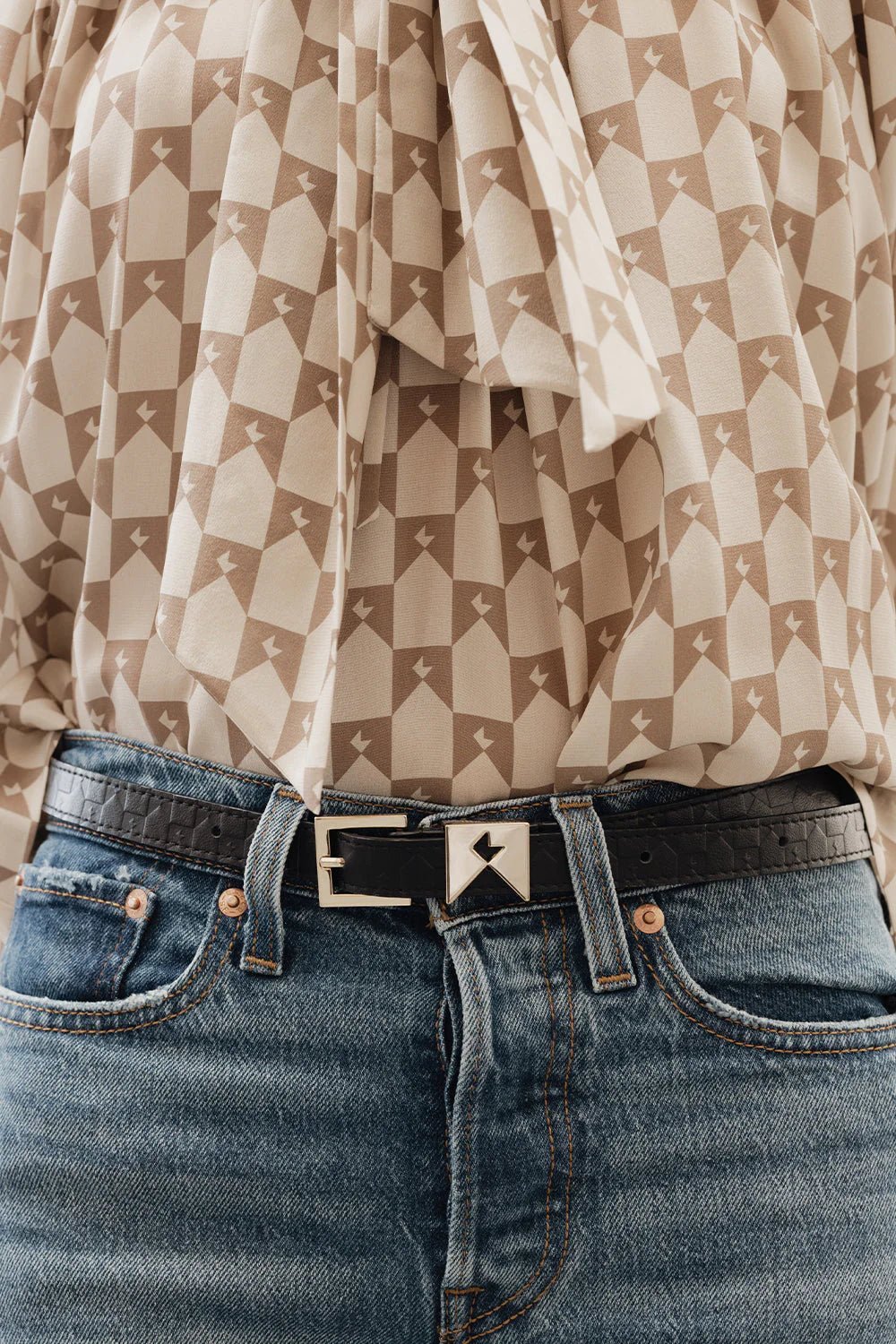 Karen Walker | Monogram Keeper Belt | Black | Palm Boutique