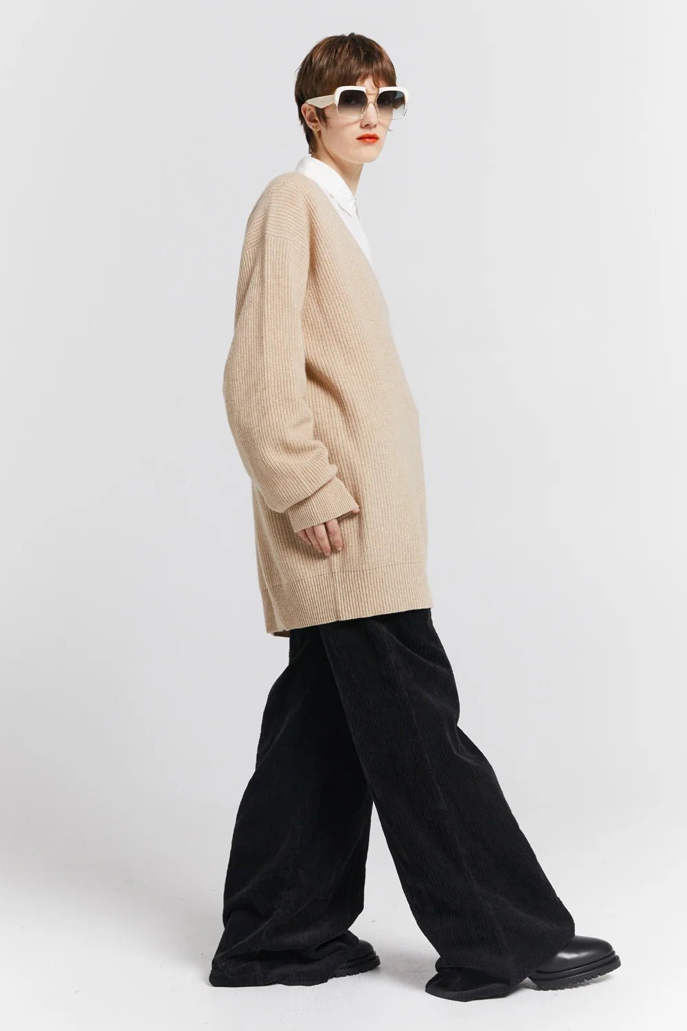 Karen Walker | Naomi Oversized Cashmere Sweater | Oat | Palm Boutique