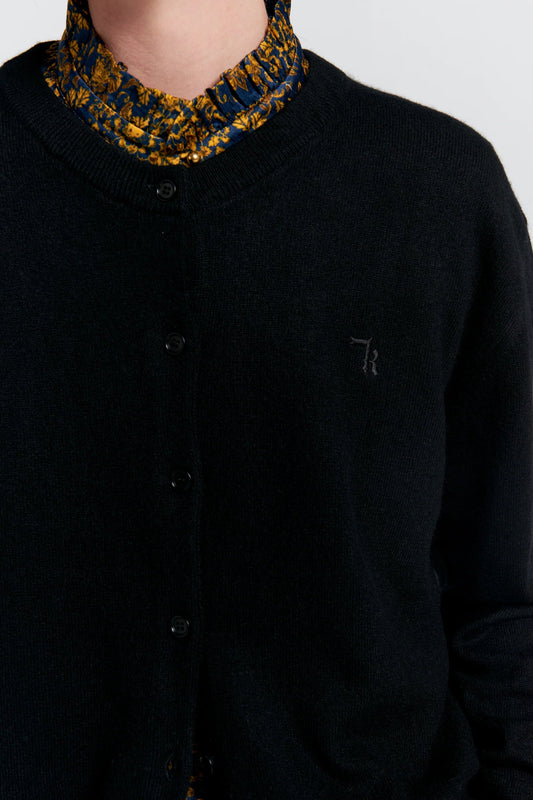 Karen Walker | Posy Cashmere Cardigan | Black | Palm Boutique