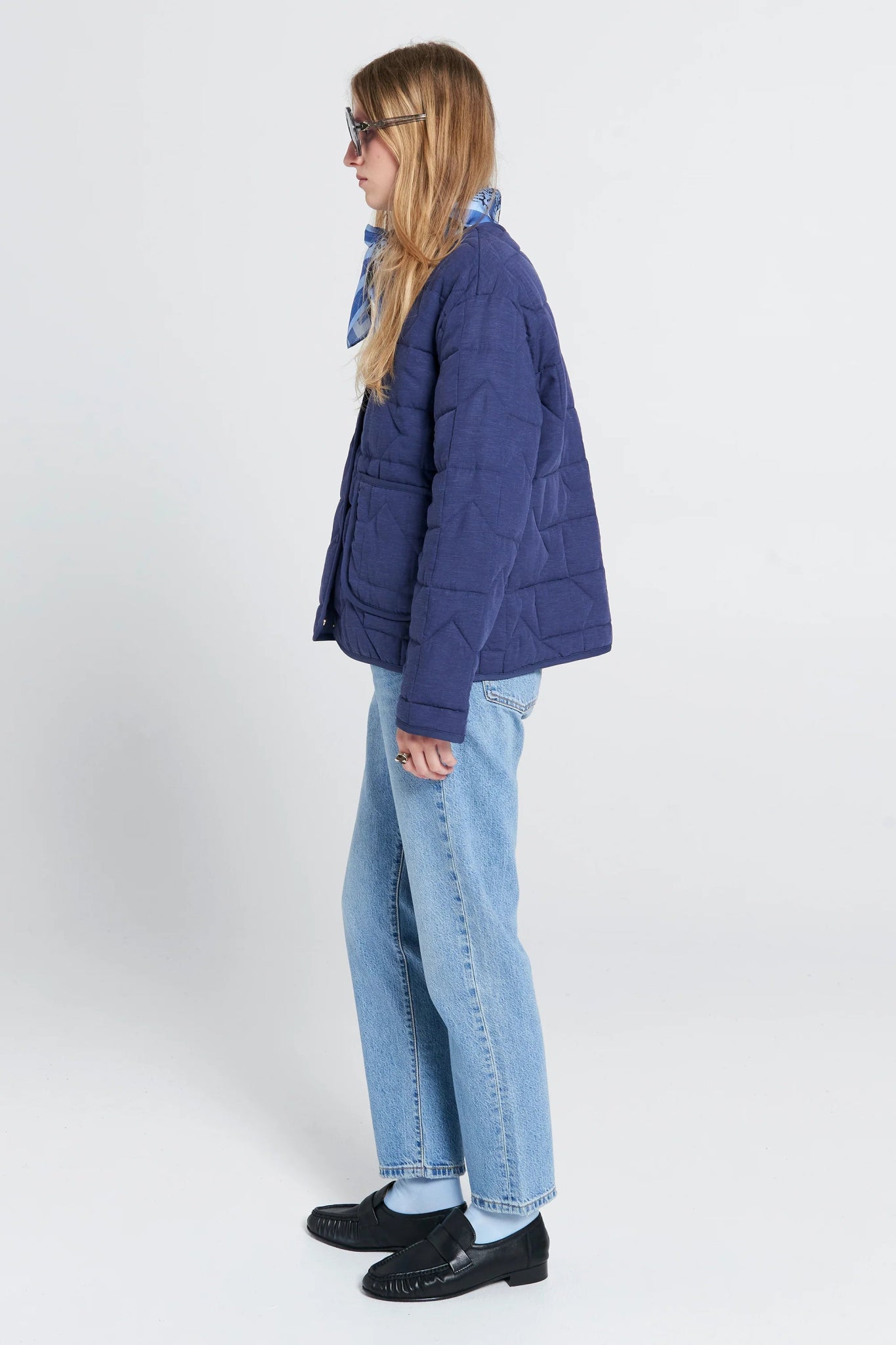 Karen Walker | Quilted Drift Jacket | Navy | Palm Boutique
