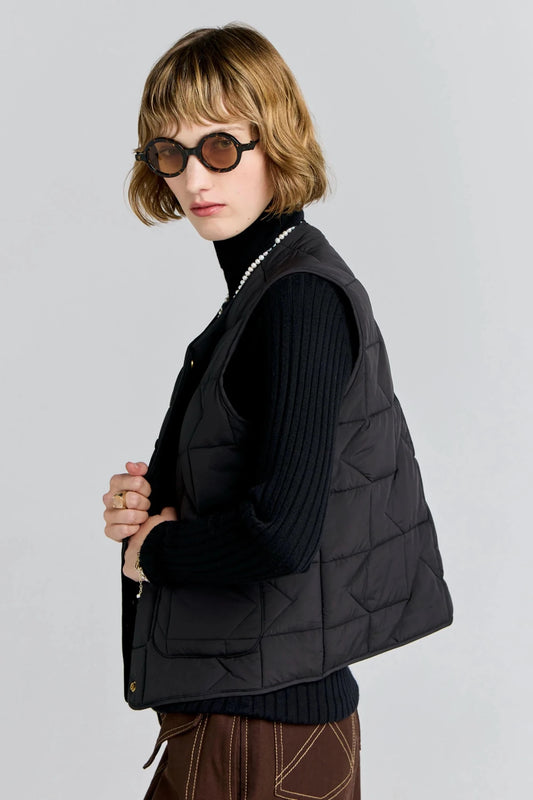 Karen Walker | Quilted Drift Vest | Black | Palm Boutique