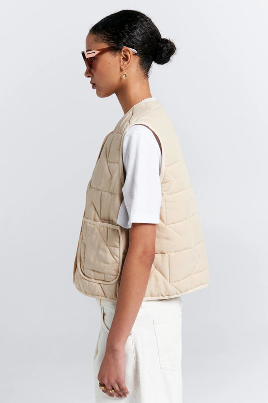 Karen Walker | Quilted Drift Vest | Natural | Palm Boutique