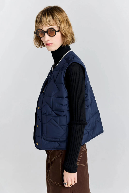 Karen Walker | Quilted Drift Vest | Navy | Palm Boutique