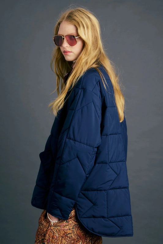 Karen Walker | Quilted Monogram Jacket | Navy | Palm Boutique