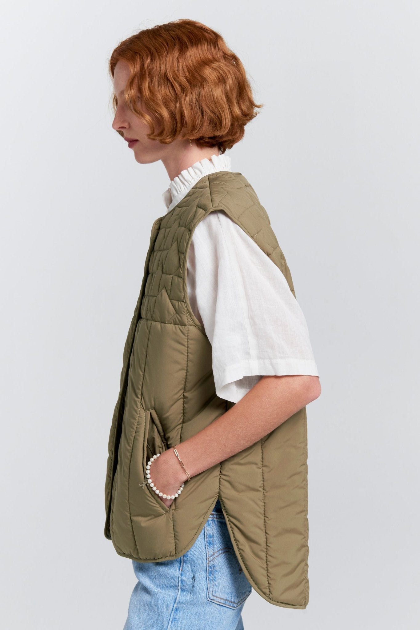Karen Walker | Quilted Voyager Vest | Herb Green | Palm Boutique