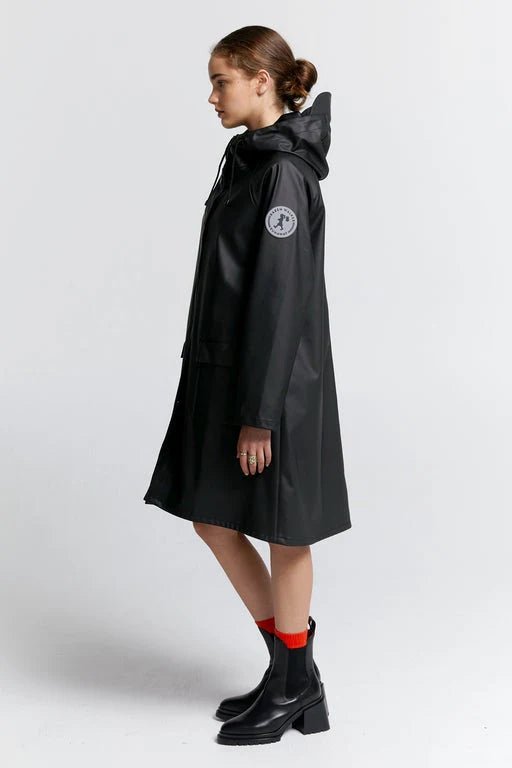 Karen Walker | Runaway Long Raincoat Black | Palm Boutique