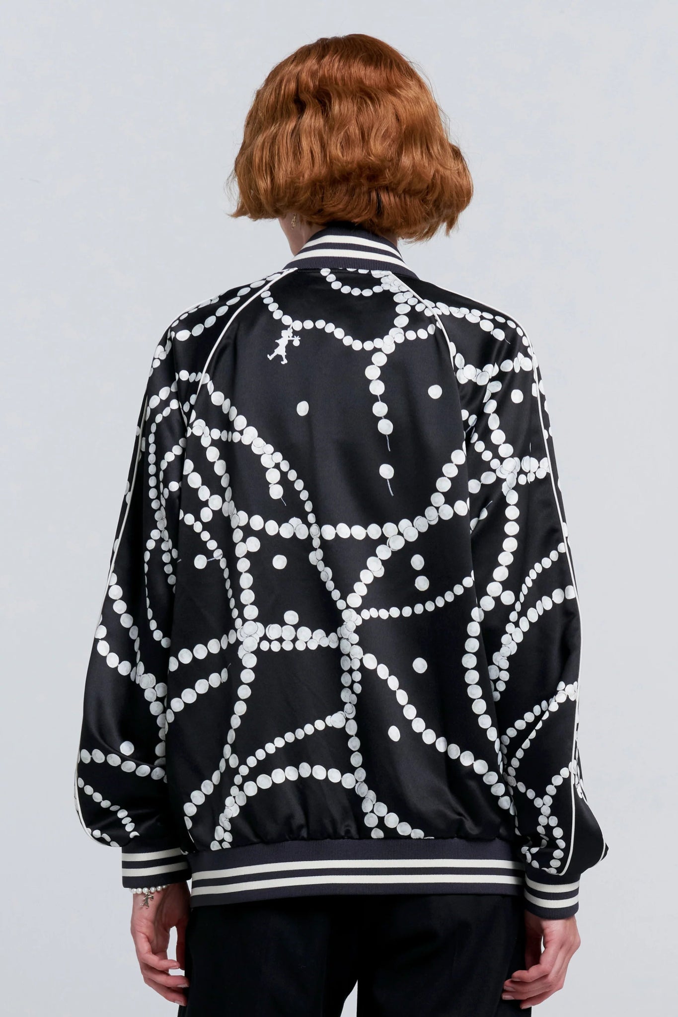 Karen Walker | Runaway Pearls Bomber Jacket | Black | Palm Boutique