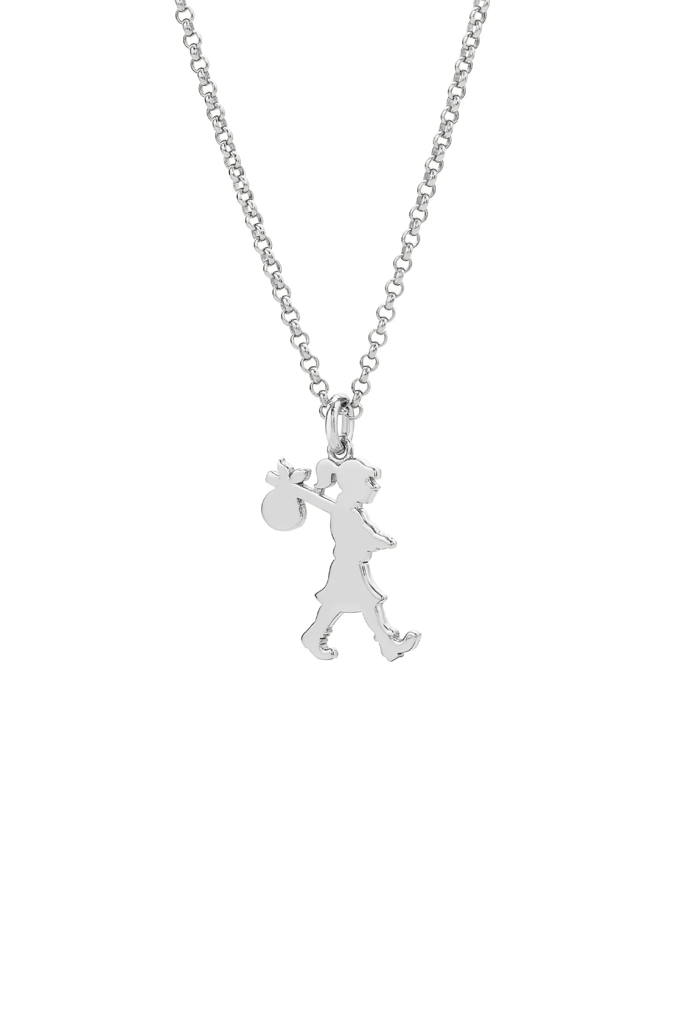 Karen Walker | Small Runaway Girl Necklace | Silver | Palm Boutique