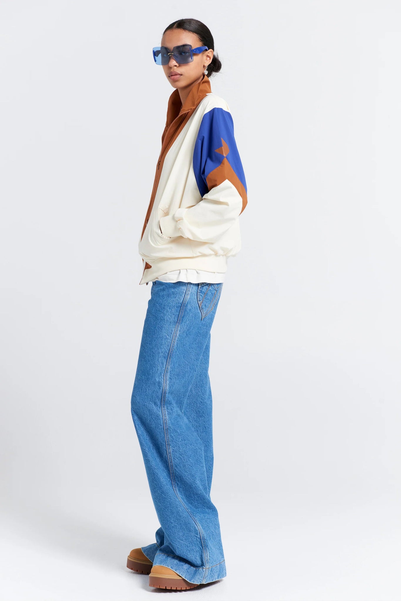 Karen Walker | Walker Track Jacket | Cream Multi | Palm Boutique