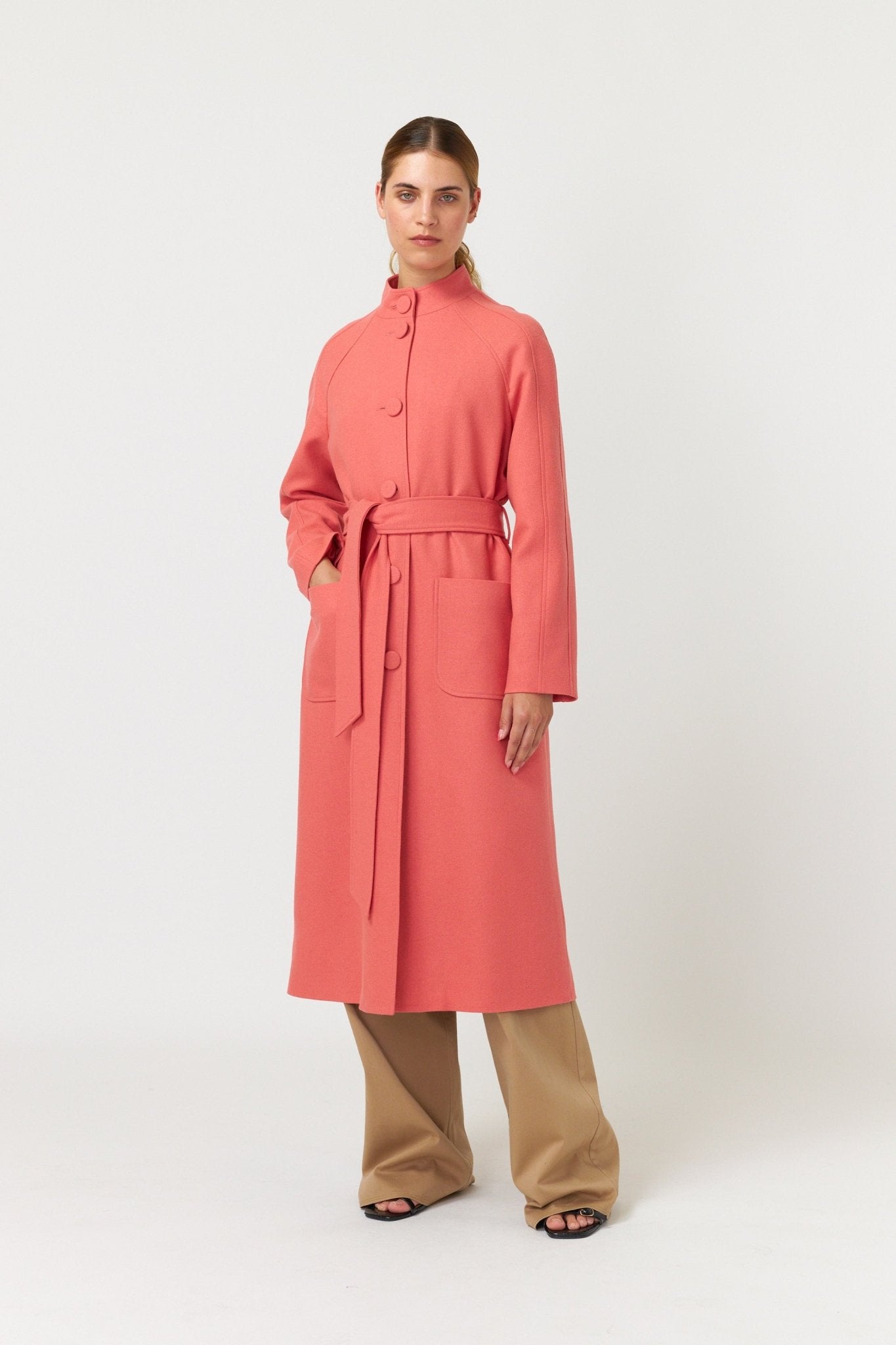 Kate Sylvester | Quincy Coat | Coral | Palm Boutique