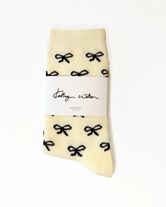 Kathryn Wilson | Bow Sock | Black Bow | Palm Boutique