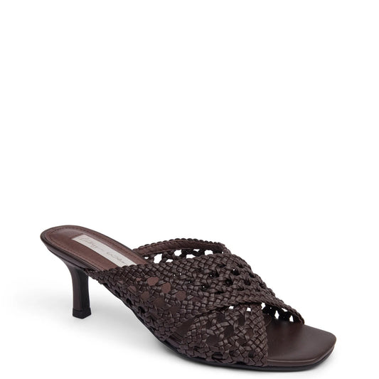Kathryn Wilson | Lila Woven Heel | Chocolate Calf | Palm Boutique
