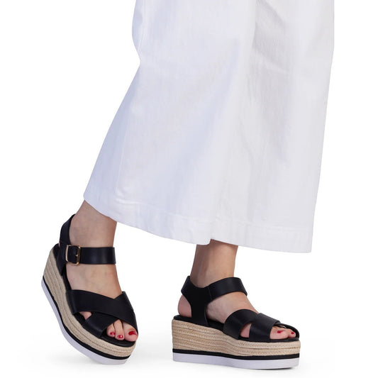 Kathryn Wilson | Sally Sandal | Black Calf | Palm Boutique