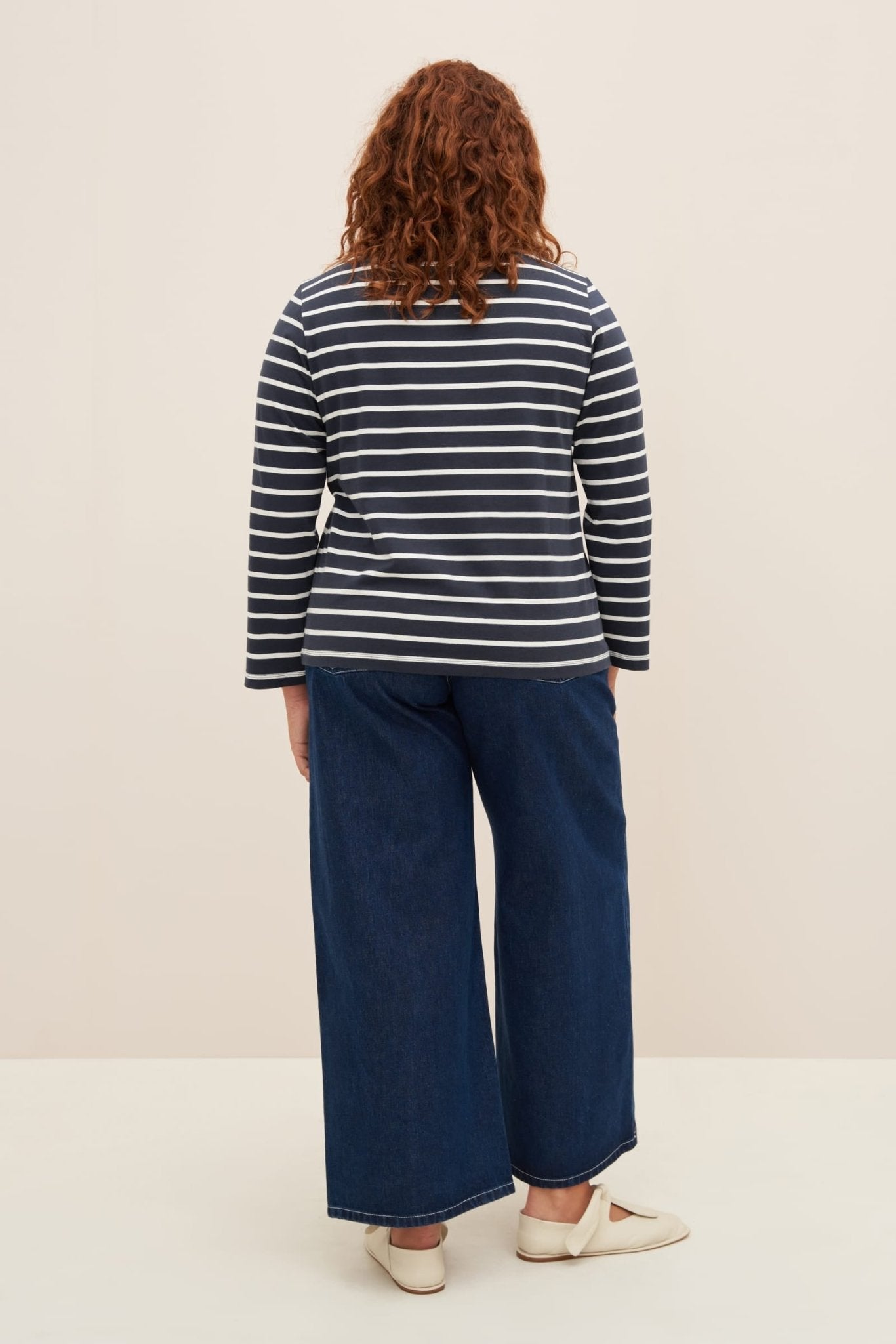kowtow | Breton Top | Navy Breton | Palm Boutique