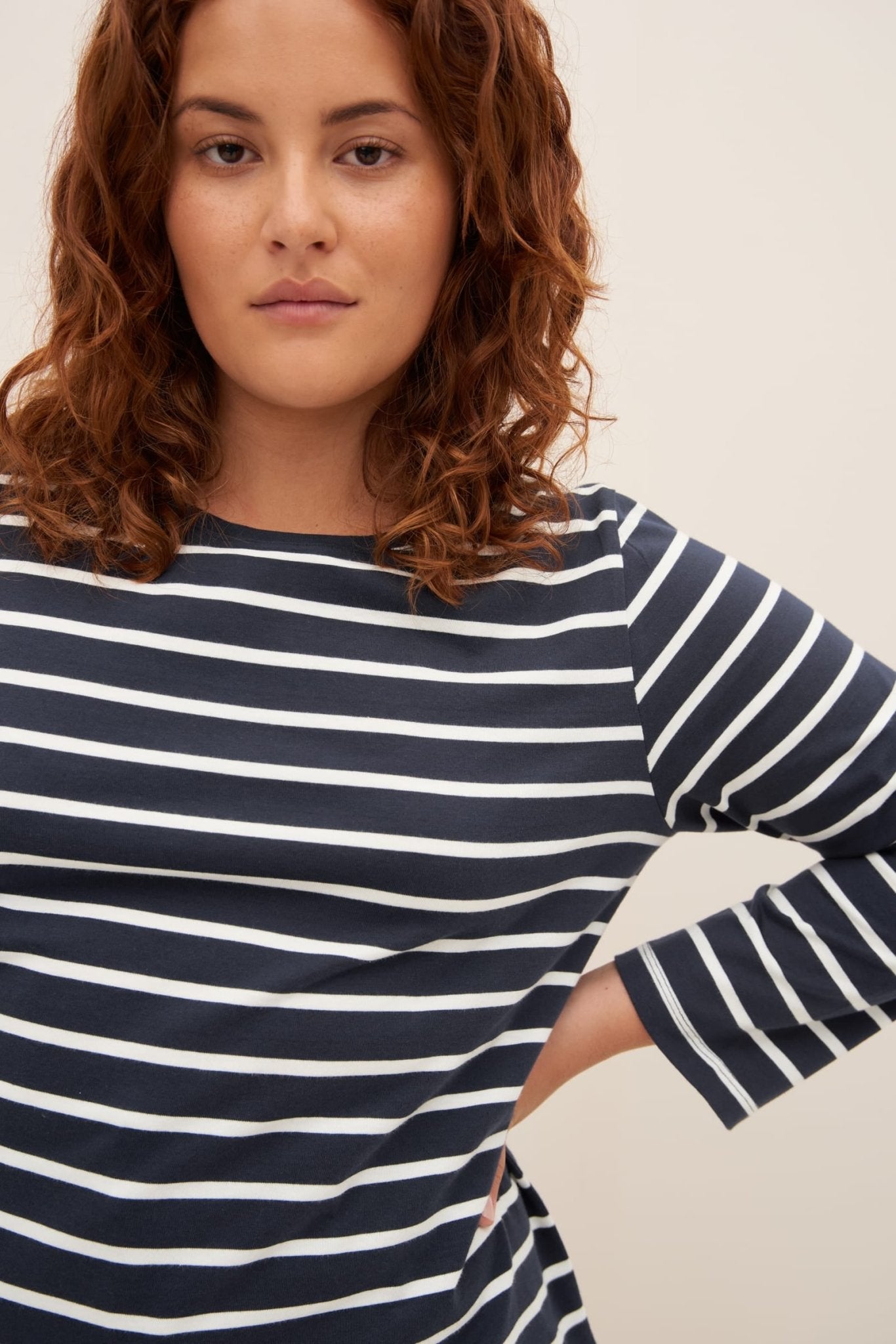 kowtow | Breton Top | Navy Breton | Palm Boutique