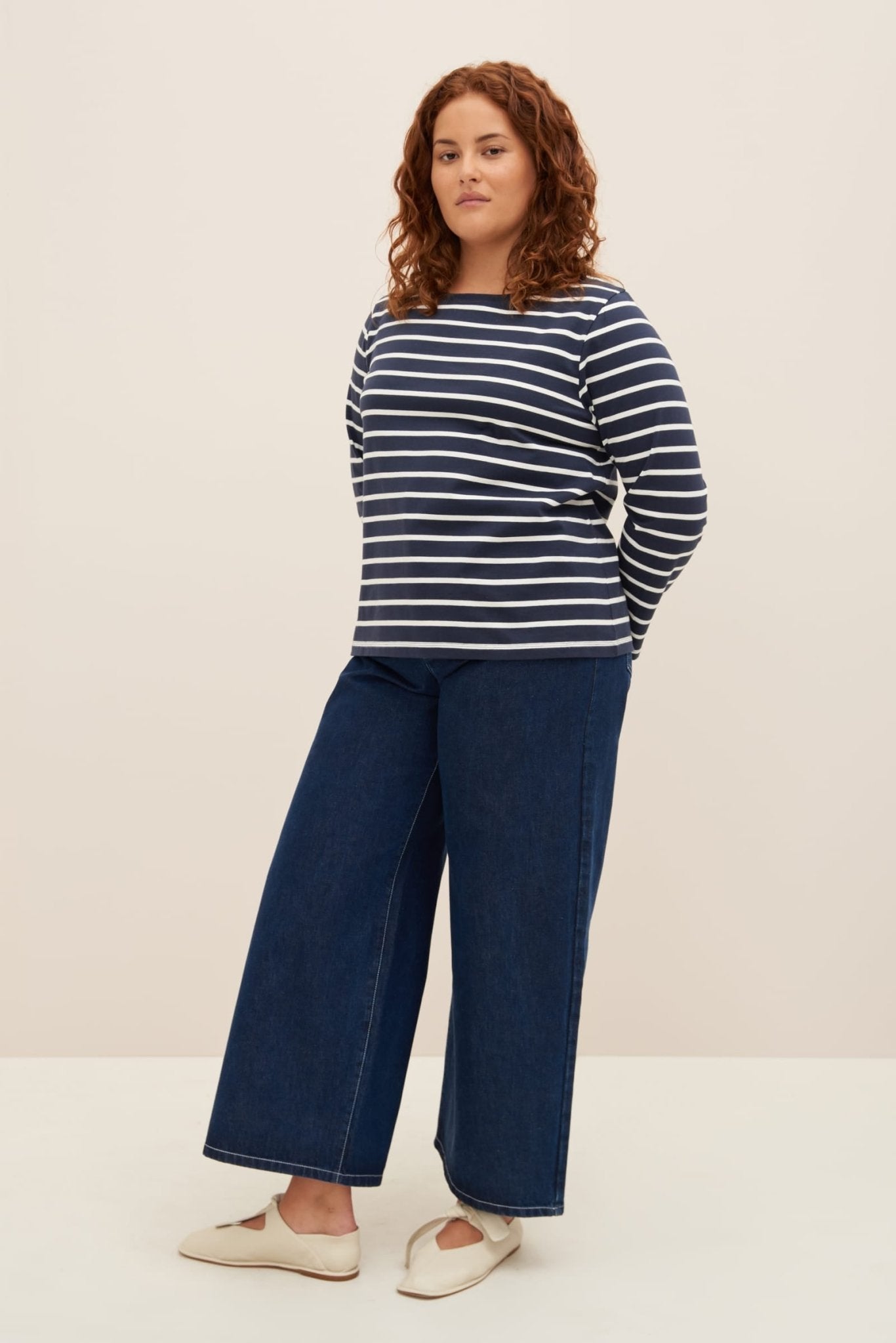 kowtow | Breton Top | Navy Breton | Palm Boutique