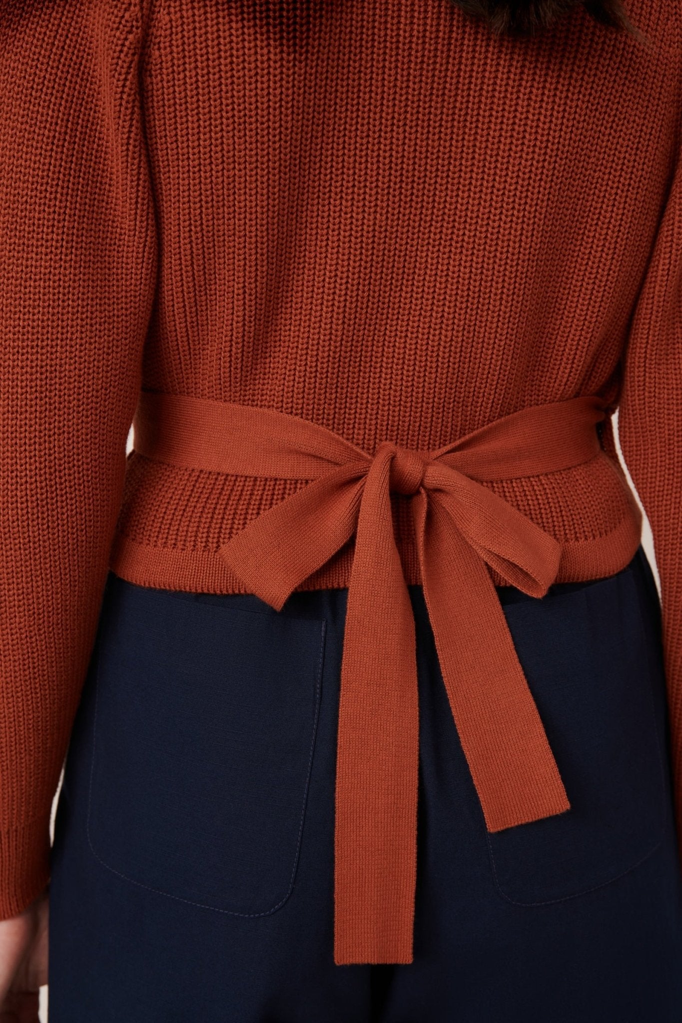 kowtow | Composure Cardigan | Clay Red | Palm Boutique
