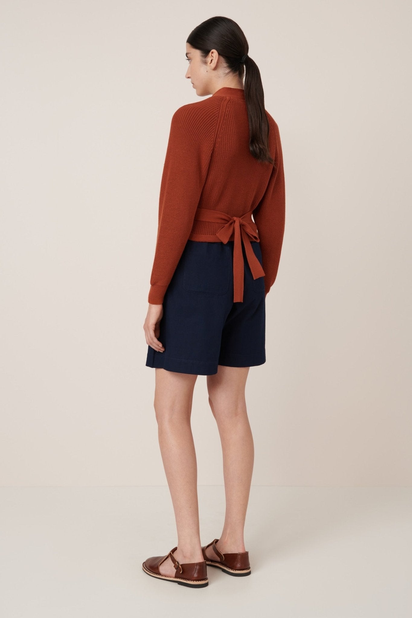 kowtow | Composure Cardigan | Clay Red | Palm Boutique