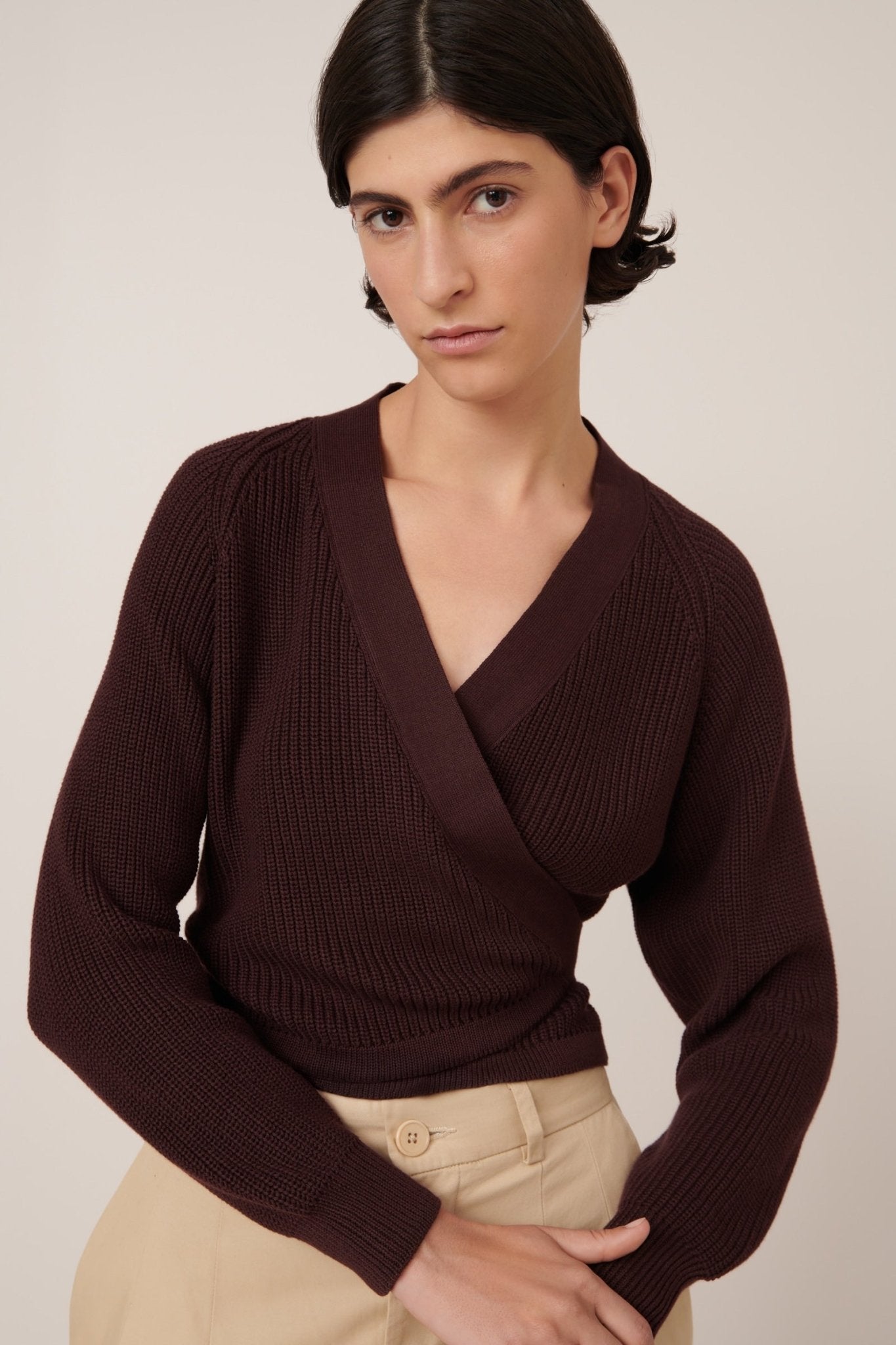 kowtow | Composure Cardigan | Mahogany | Palm Boutique