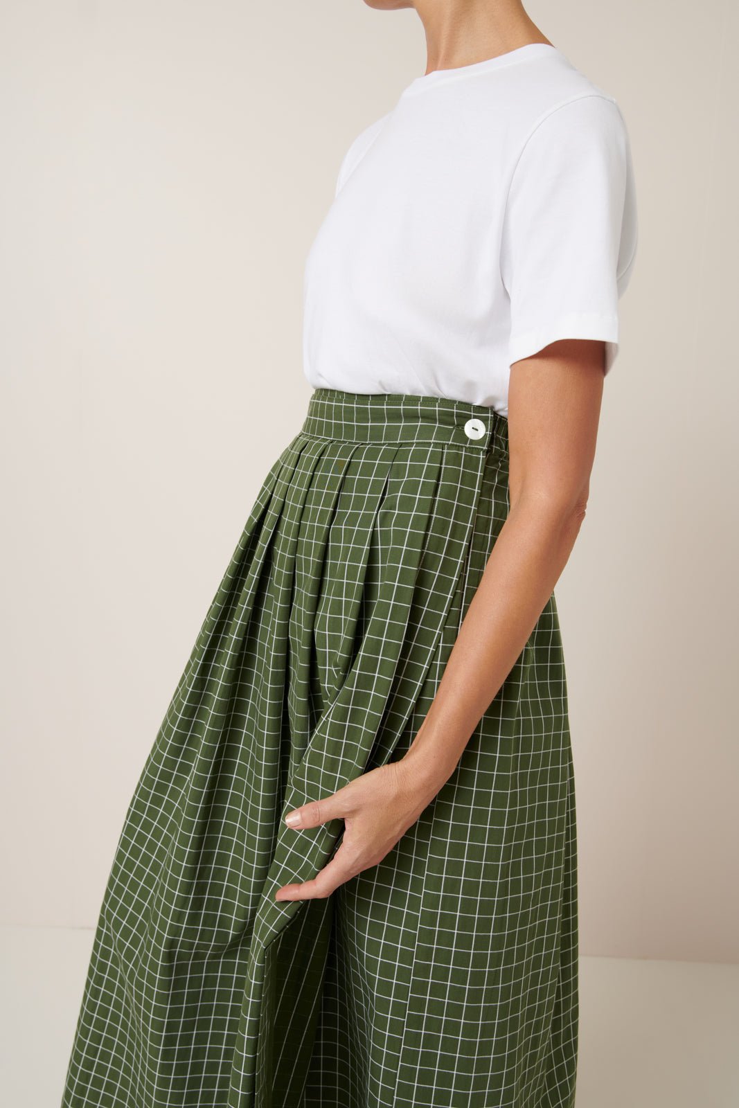 kowtow | Flora Skirt | Forest Grid | Palm Boutique