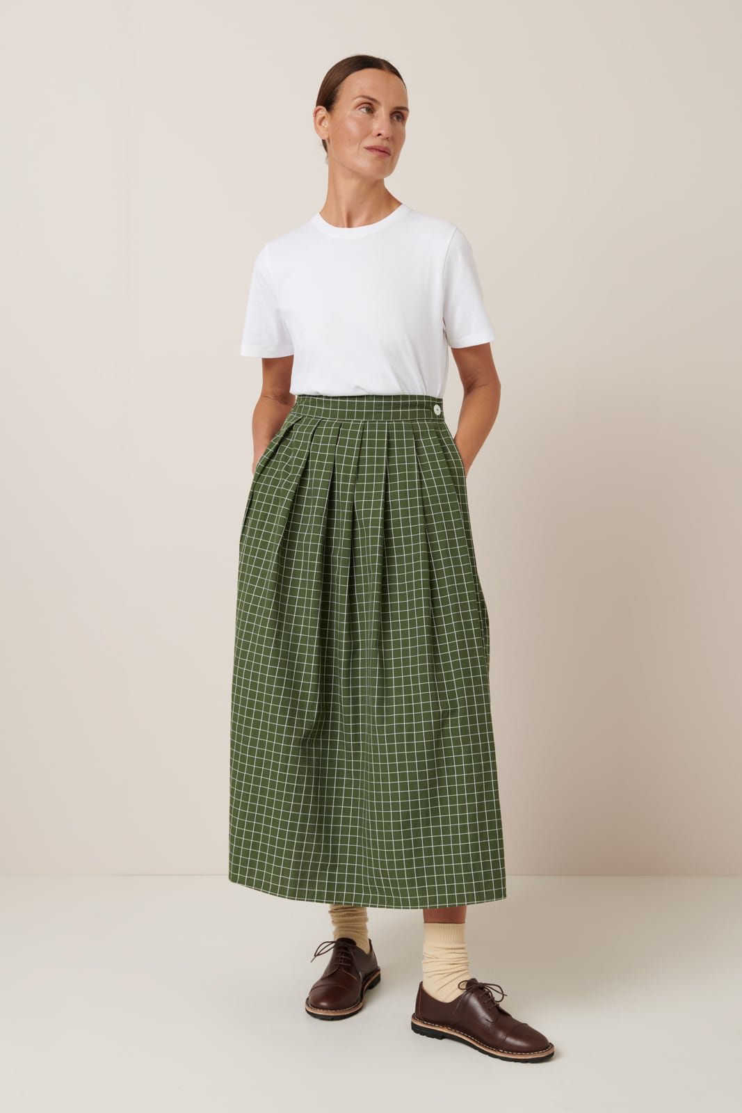 kowtow | Flora Skirt | Forest Grid | Palm Boutique