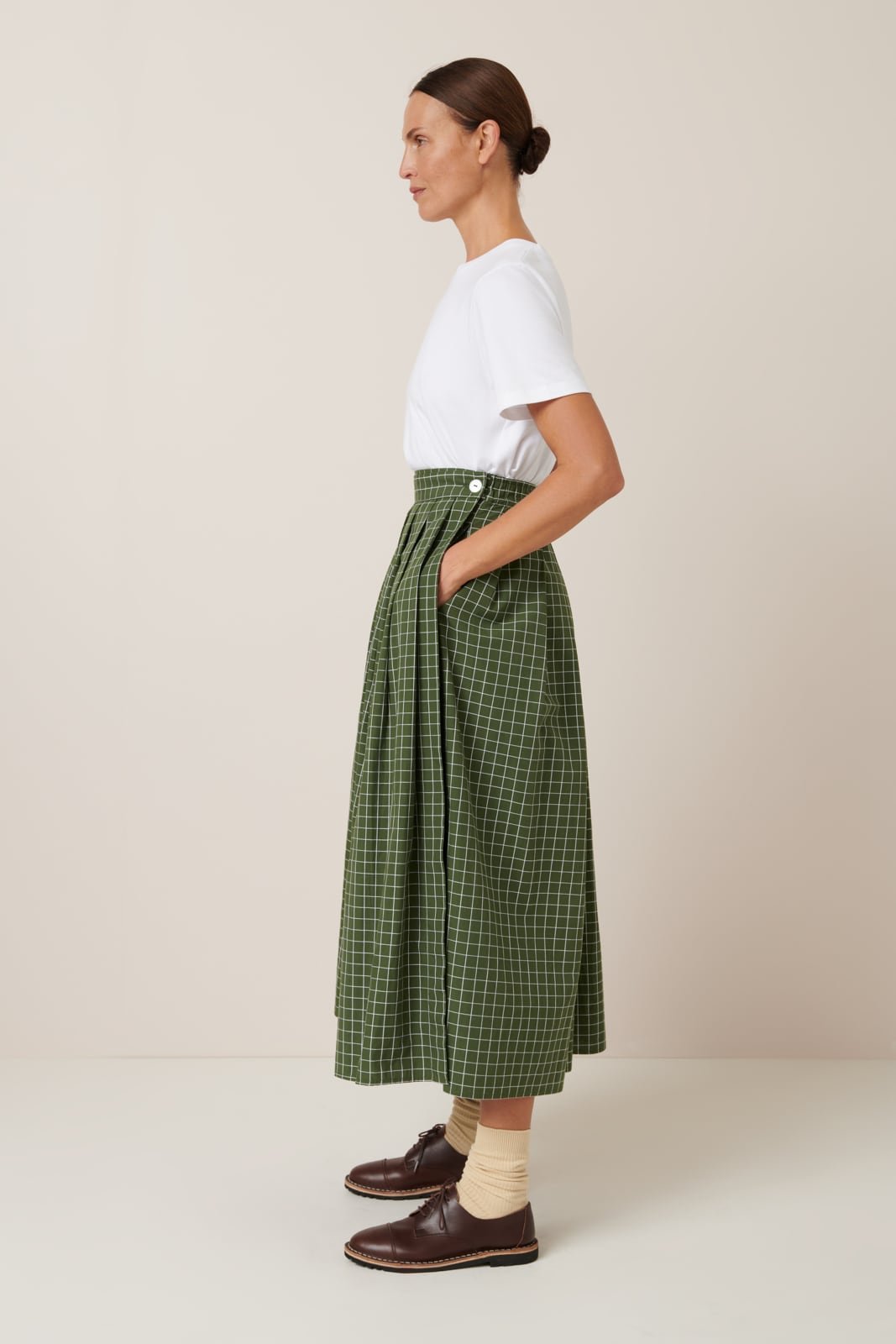 kowtow | Flora Skirt | Forest Grid | Palm Boutique