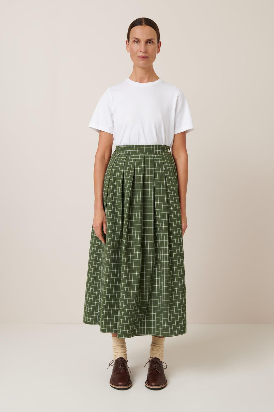 kowtow | Flora Skirt | Forest Grid | Palm Boutique