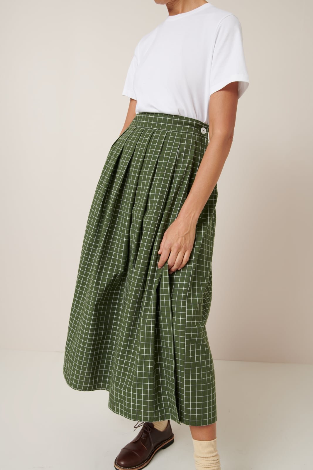 kowtow | Flora Skirt | Forest Grid | Palm Boutique