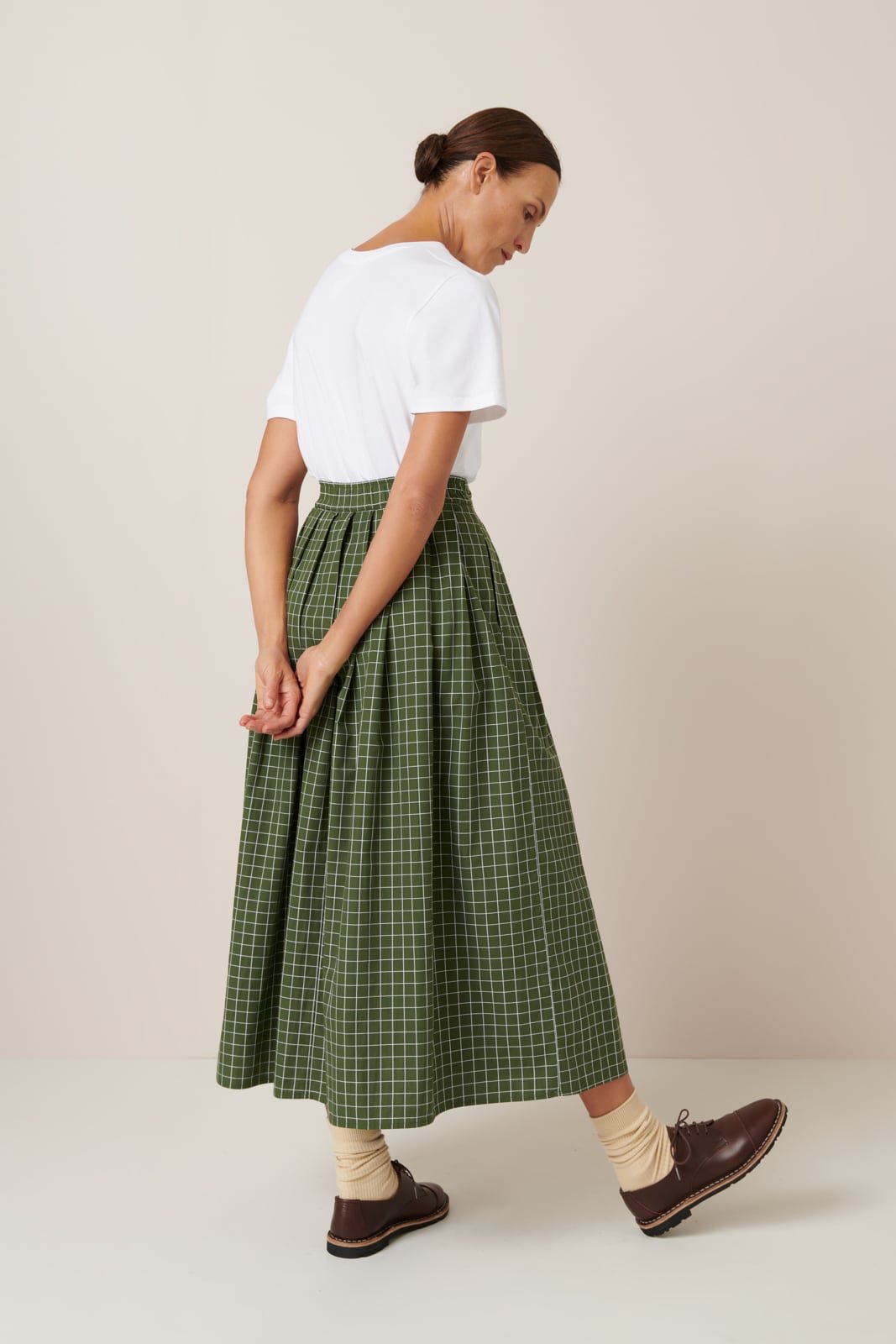 kowtow | Flora Skirt | Forest Grid | Palm Boutique