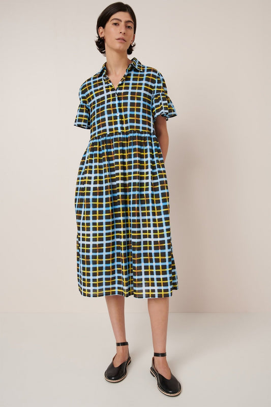 kowtow | Impression Dress | Neon Tartan | Palm Boutique