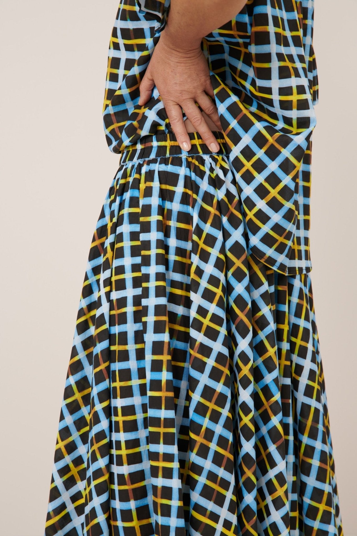 kowtow | Motion Skirt | Neon Tartan | Palm Boutique