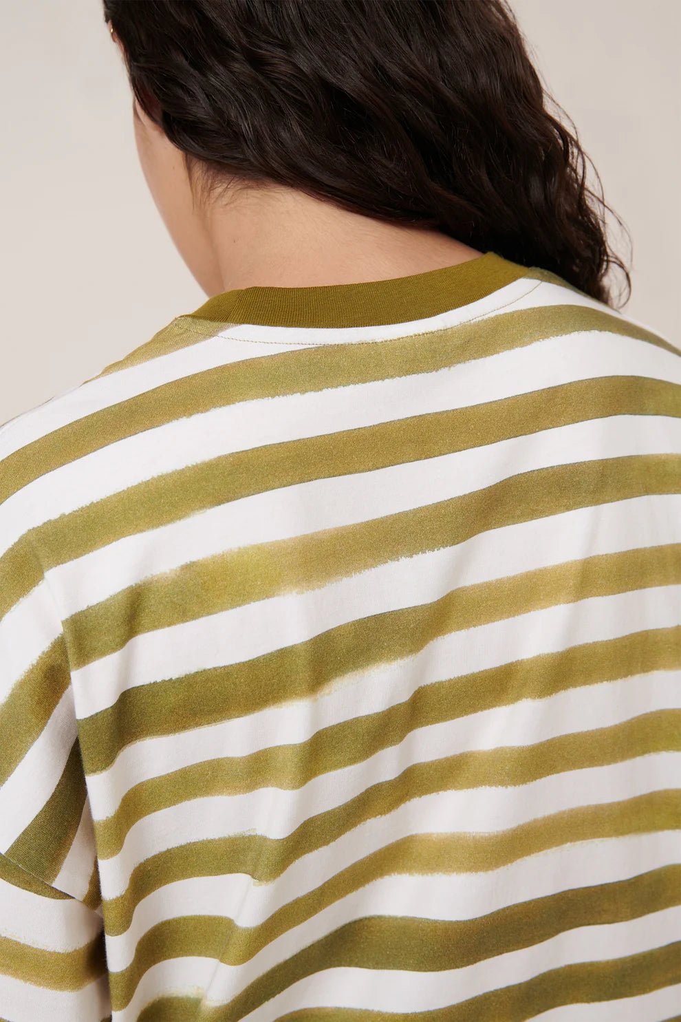 kowtow | Oversized Boxy Tee | Brushstroke Stripe | Palm Boutique
