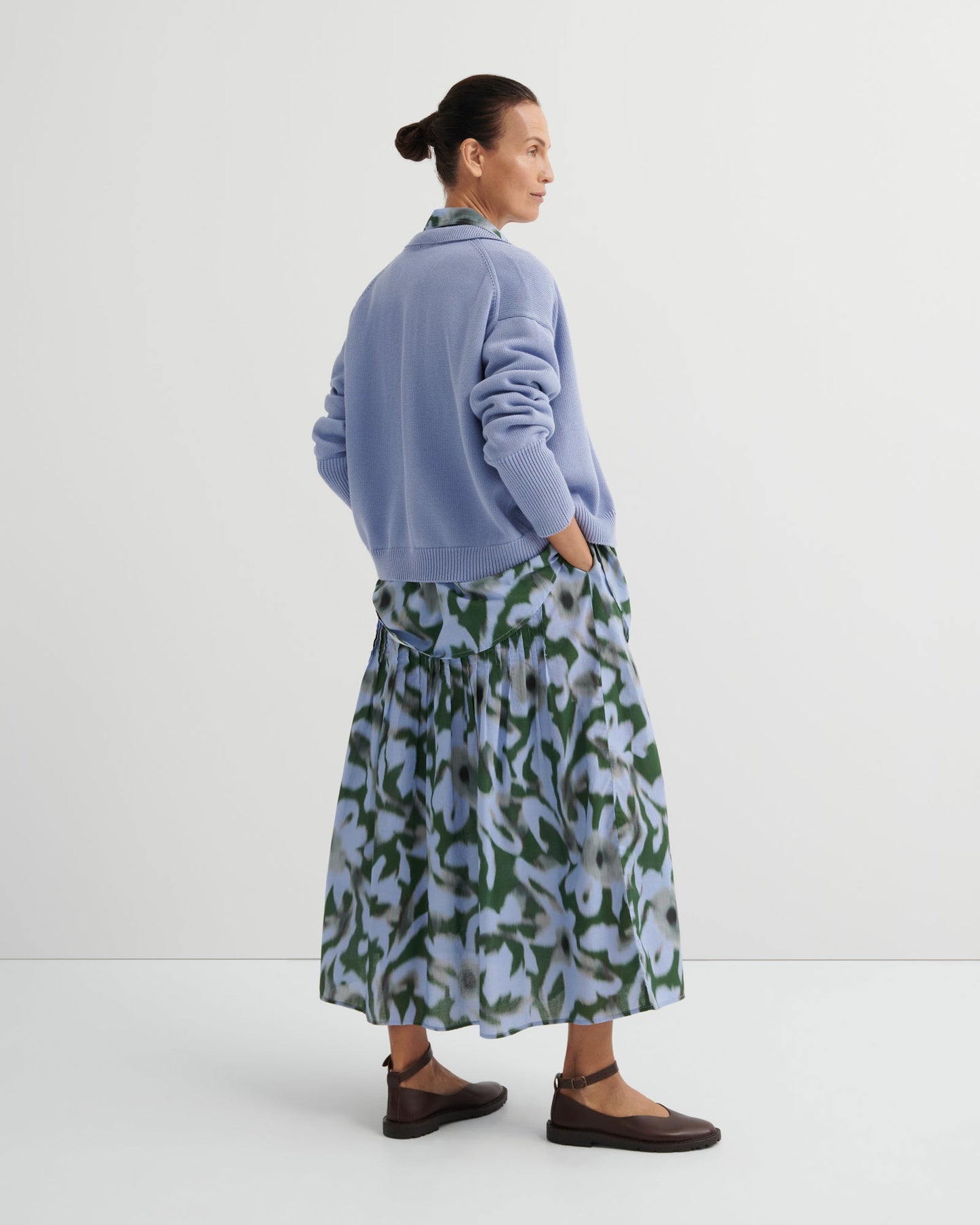 kowtow | Poet Skirt | Misty Floral | Palm Boutique