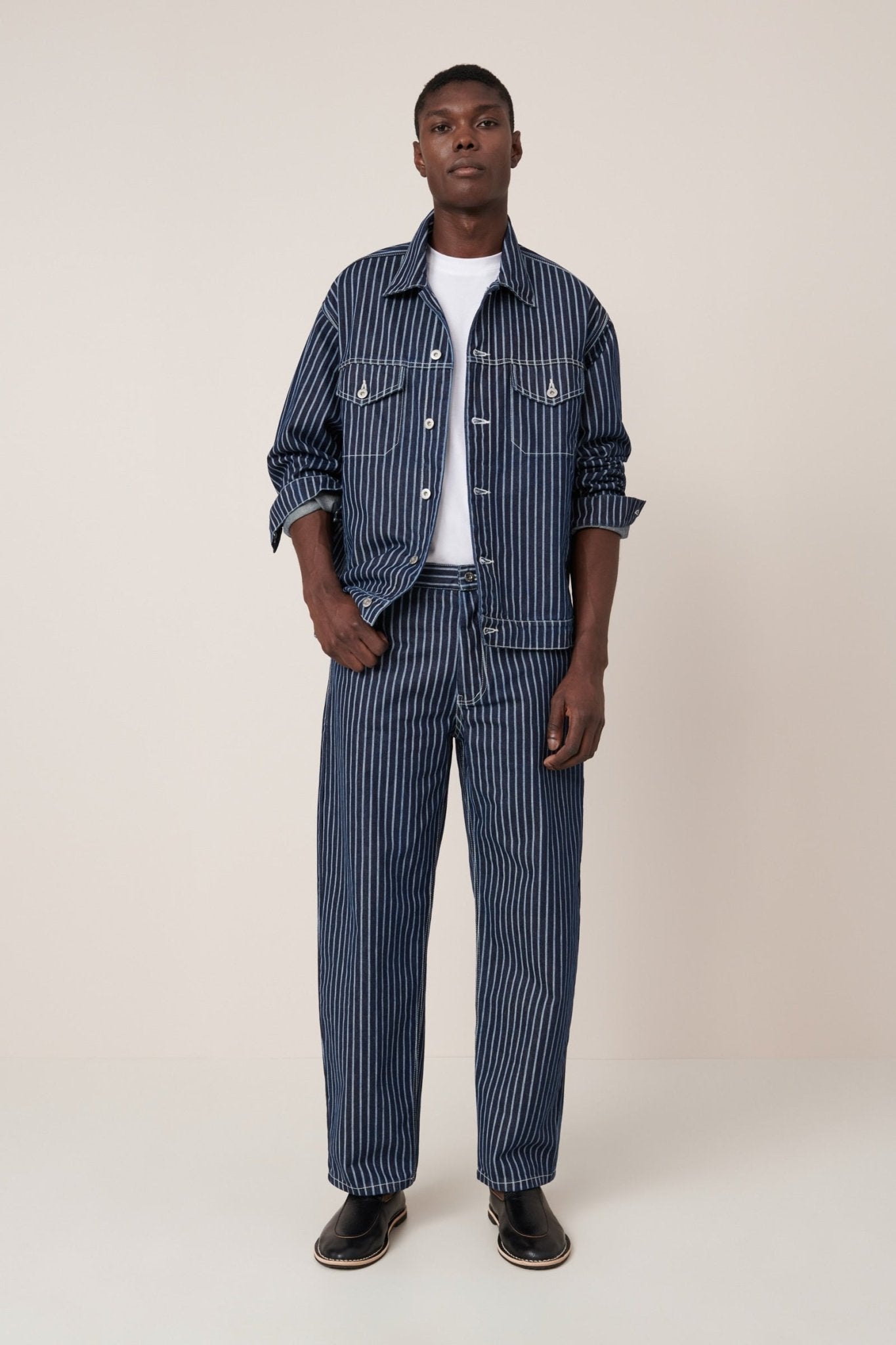kowtow | Riley Jacket | Chalk Stripe | Palm Boutique