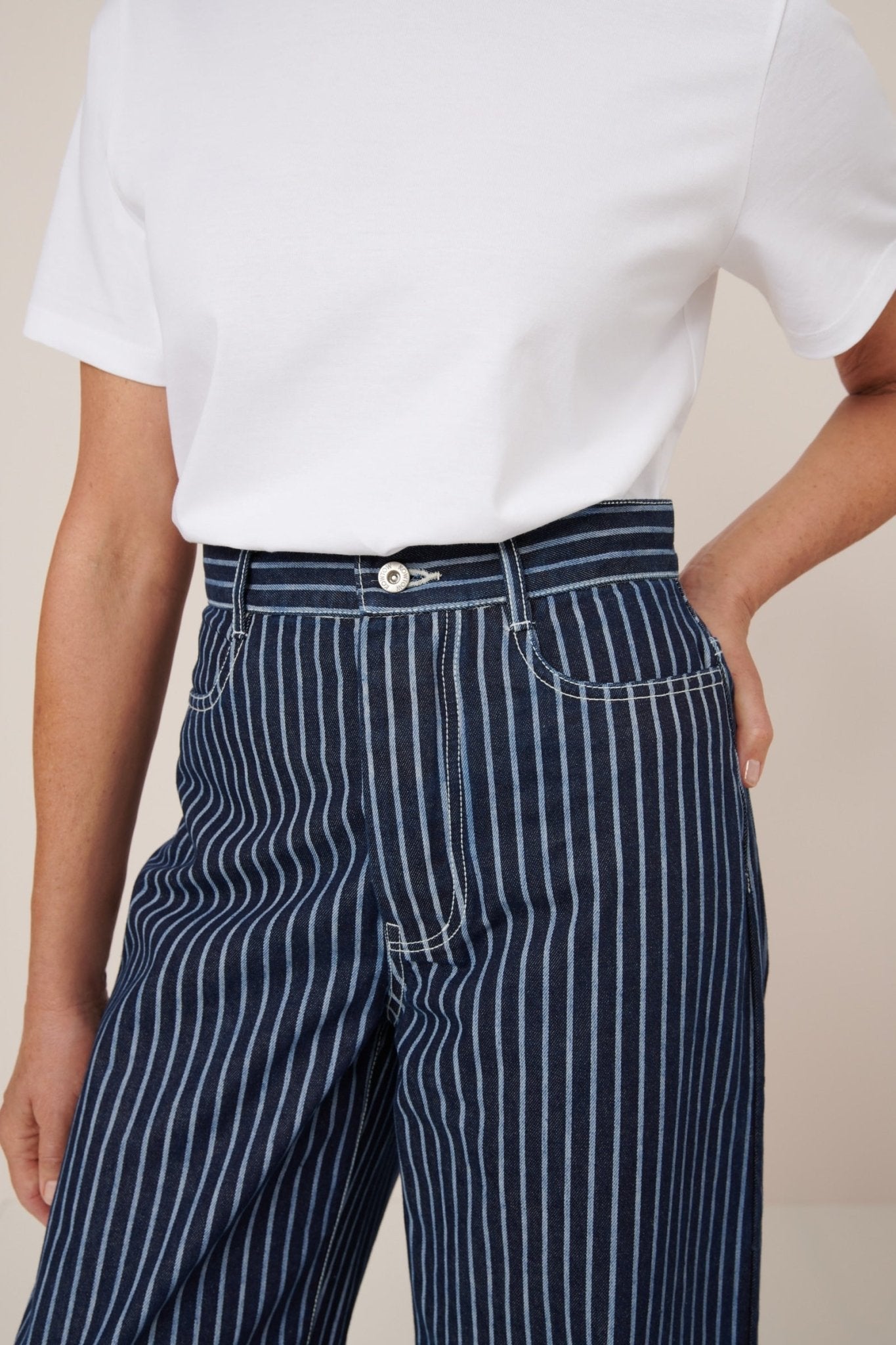 kowtow | Sailor Jeans | Chalk Stripe | Palm Boutique