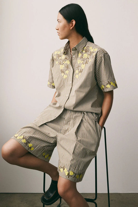 kowtow | Wildflower Shorts | Treetop Stripe | Palm Boutique