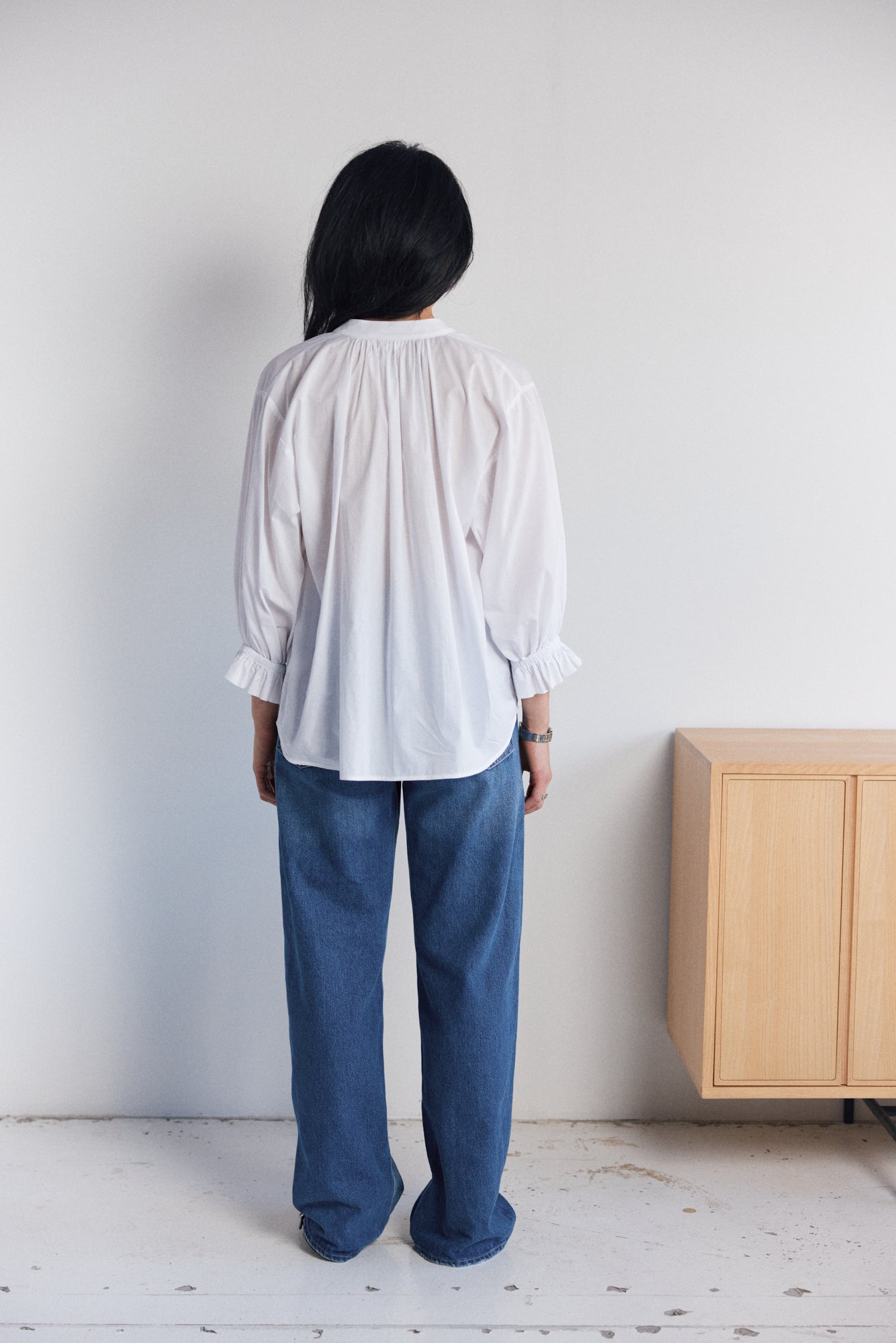 Mahsa | Jane Blouse Cotton Lawn | White | Palm Boutique