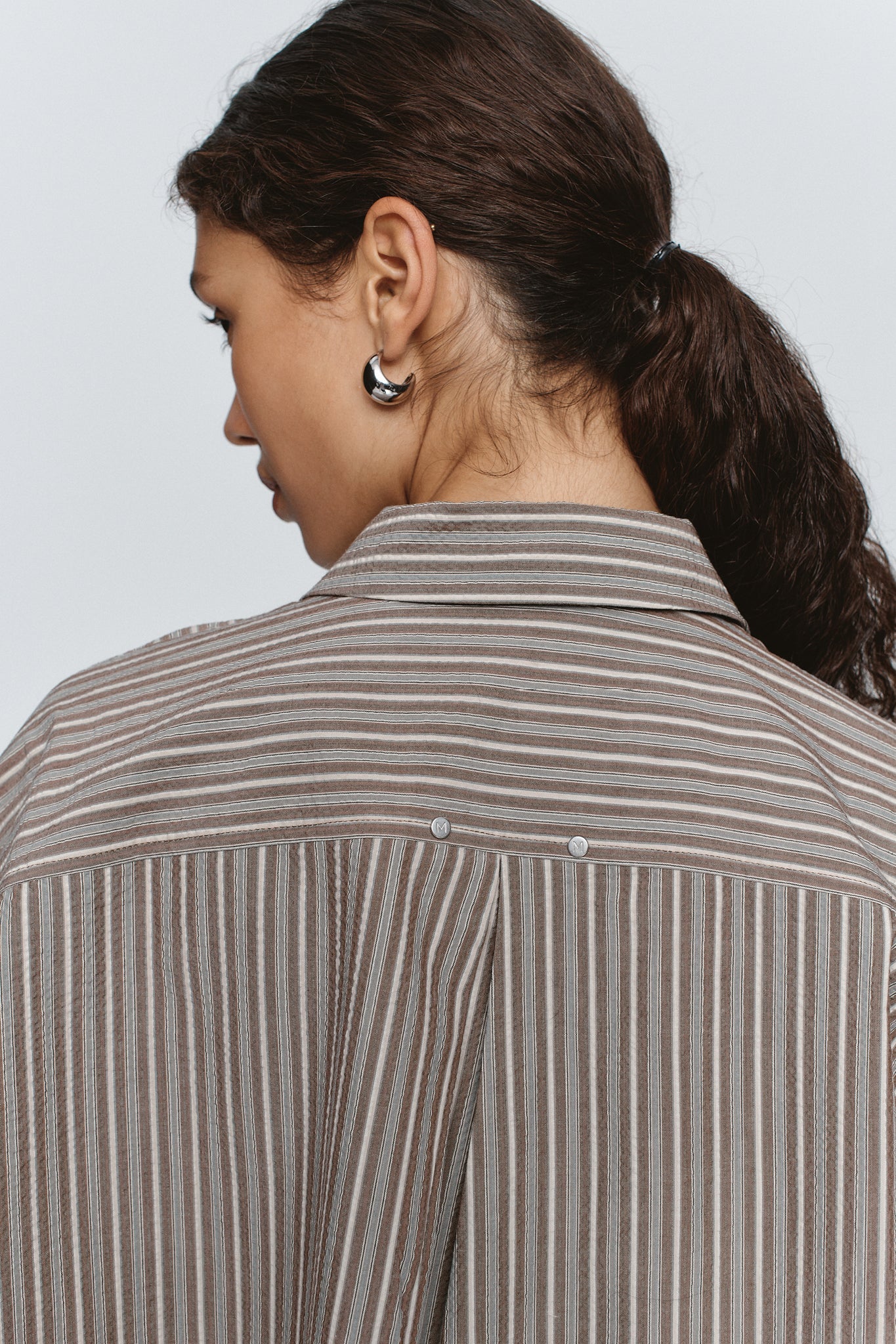 Marle | Edie Shirt | Chocolate Stripe | Palm Boutique