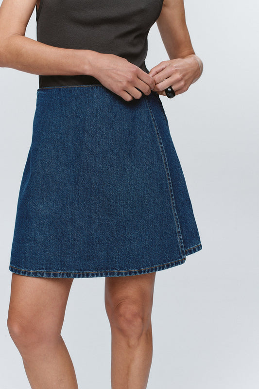 Marle | Finn Skirt | Washed Indigo | Palm Boutique