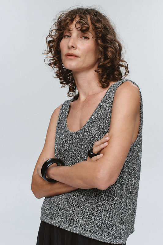 Marle | Nova Top | Black Ivory Melange | Palm Boutique