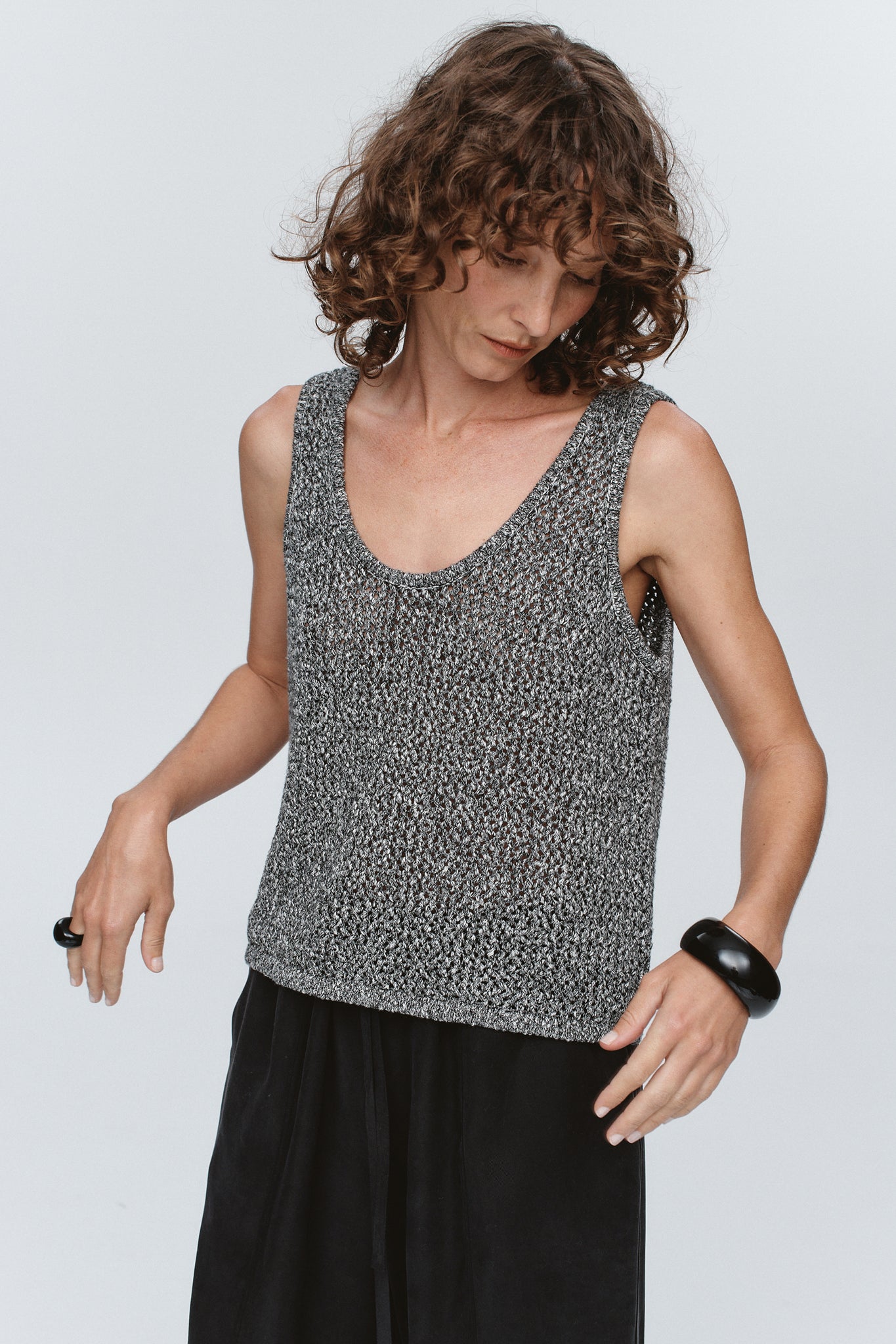 Marle | Nova Top | Black Ivory Melange | Palm Boutique