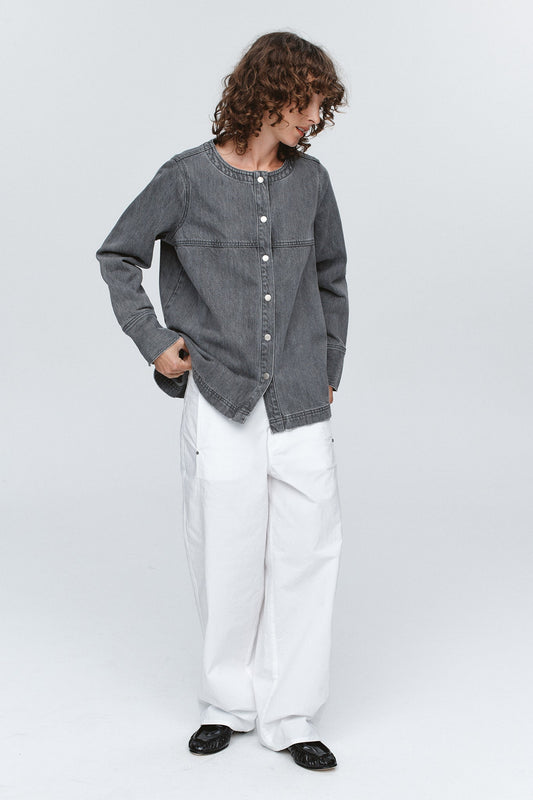 Marle | Seam Shirt | Stone | Palm Boutique