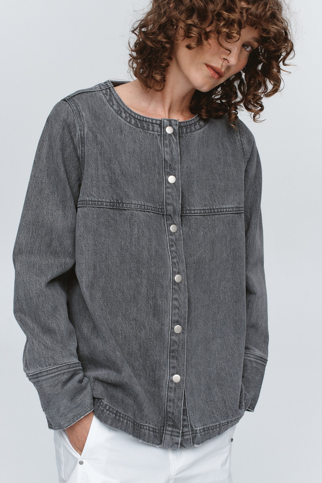 Marle | Seam Shirt | Stone | Palm Boutique