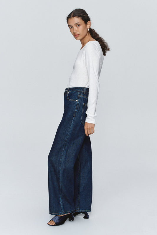 Marle | Wide Leg Jean | Washed Indigo | Palm Boutique