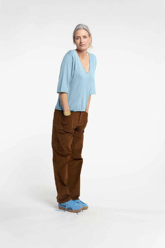 New Lands | Treadlight Trouser | Bark | Palm Boutique