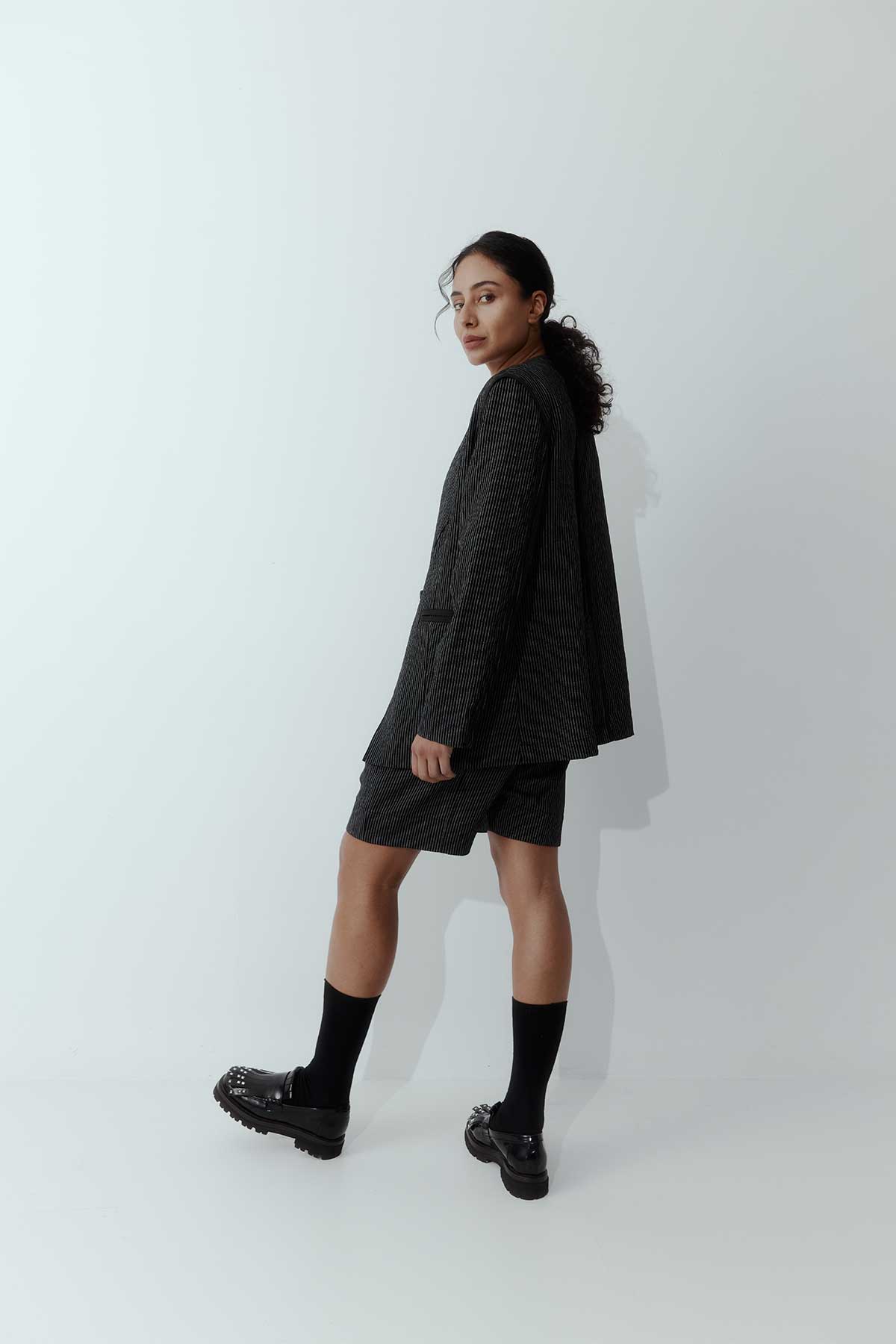 Newlands | Sherlock Blazer | Black Stripe | Palm Boutique