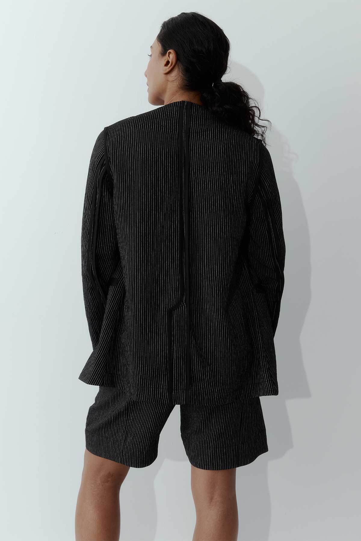 Newlands | Sherlock Blazer | Black Stripe | Palm Boutique